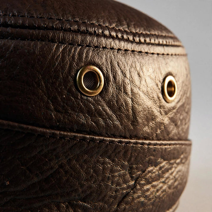 Casquette en cuir Castano