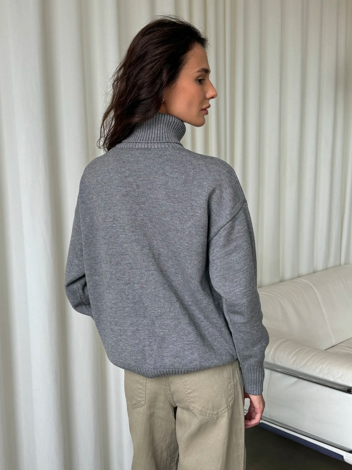 Pull à col roulé oversize chaud