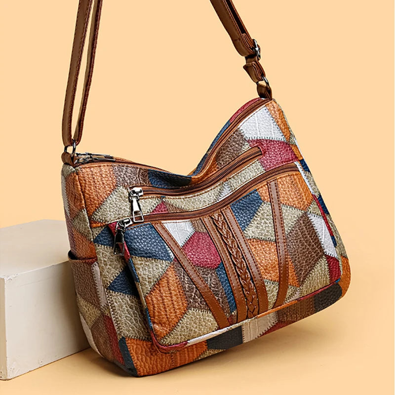 Élise™ | Sac patchwork multipoches