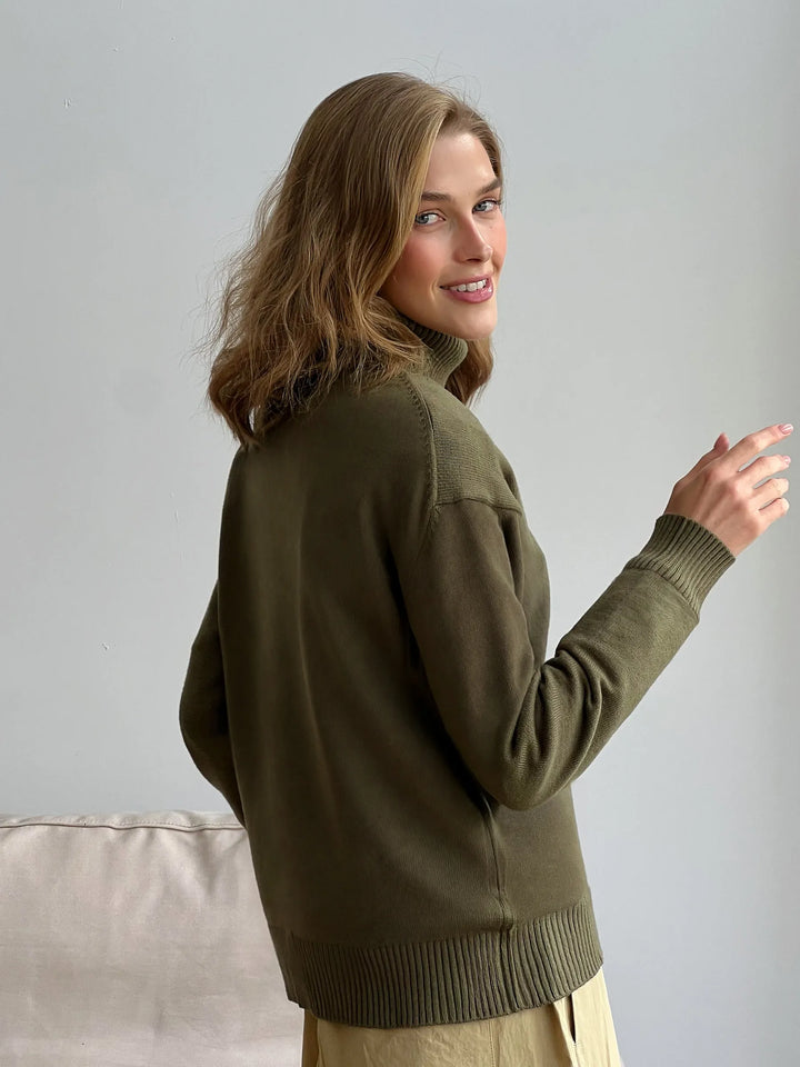 Pull à col roulé oversize chaud