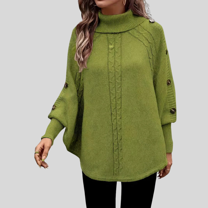 Norelle™ | Pull à col montant en tricot torsadé