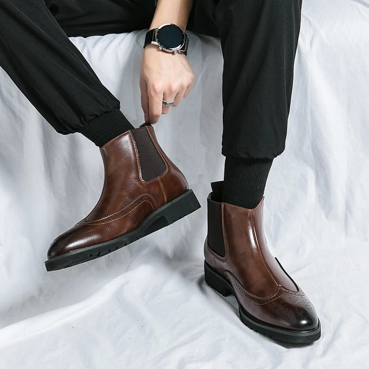 Bottes Chelsea en Cuir Véritable