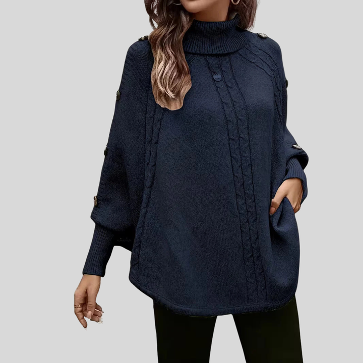 Norelle™ | Pull à col montant en tricot torsadé