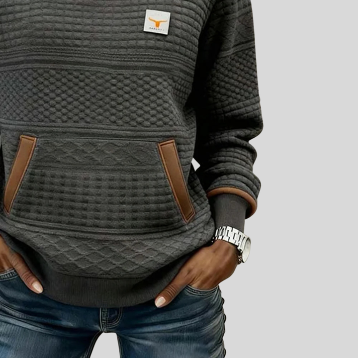 Nathalie™ | Sweat-shirt à col rond en colorblock