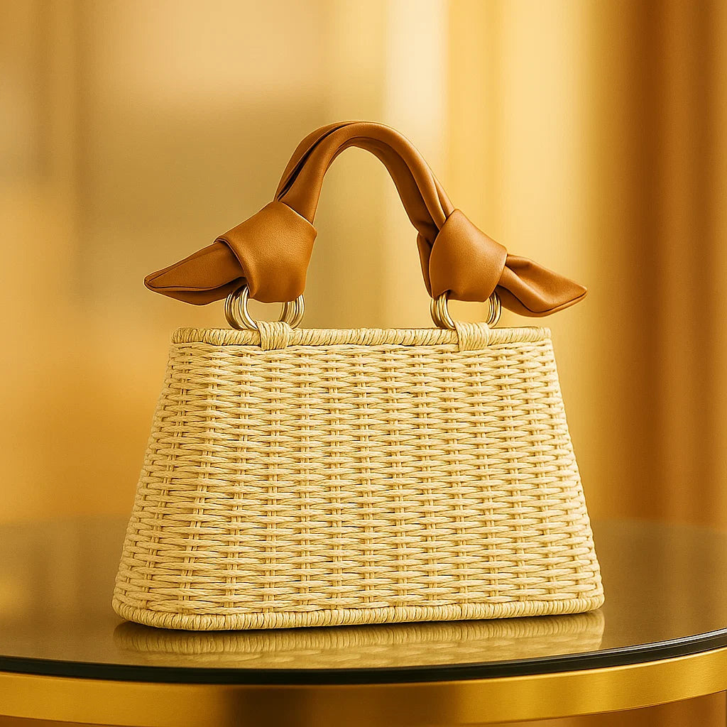 SAC À MAIN EN PAILLE TISSÉE AVA RAE