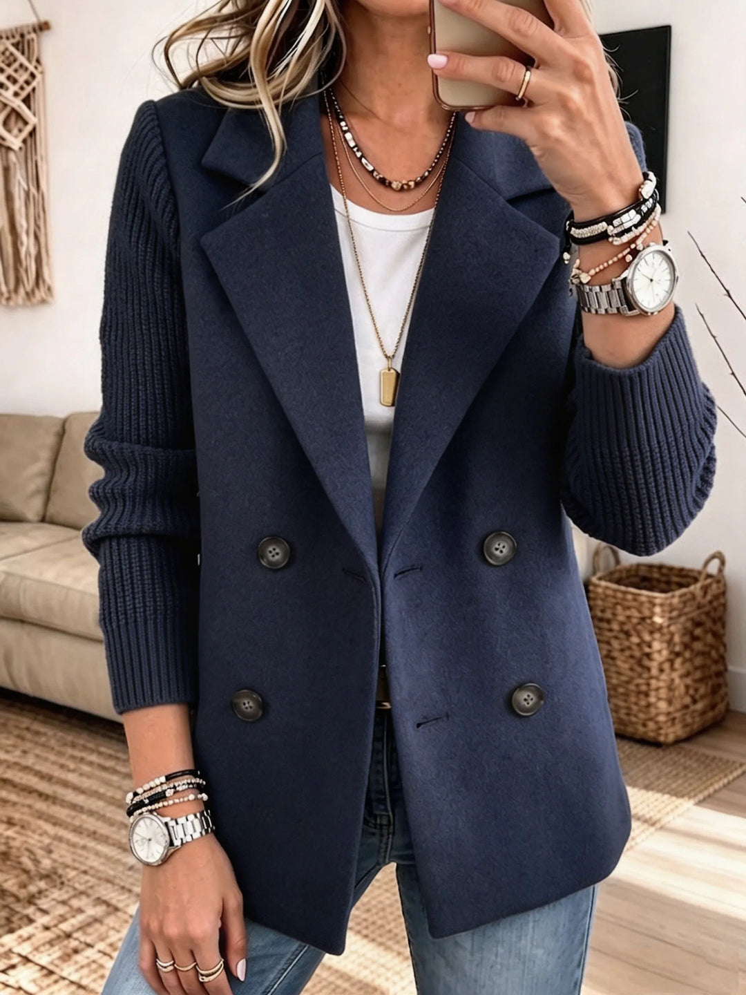 Carla | Blazer Élégant avec Manches en Maille