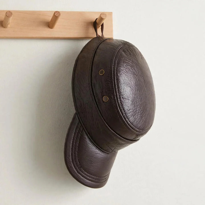 Casquette en cuir Castano