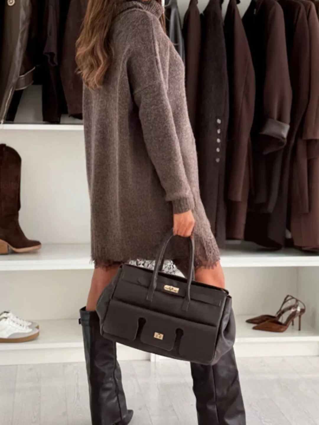 Stella | Pull Oversize Col Roulé