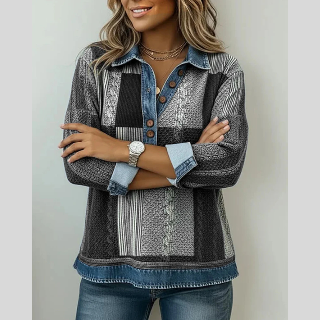 Meridell™ | Sweat-shirt à imprimé colorblock