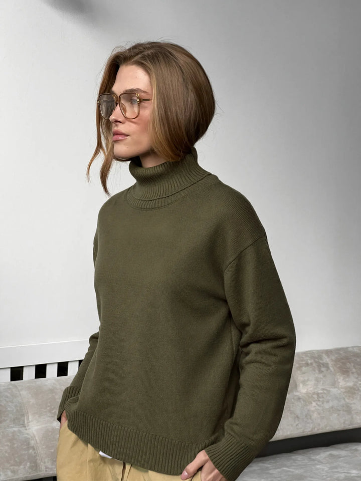 Pull à col roulé oversize chaud