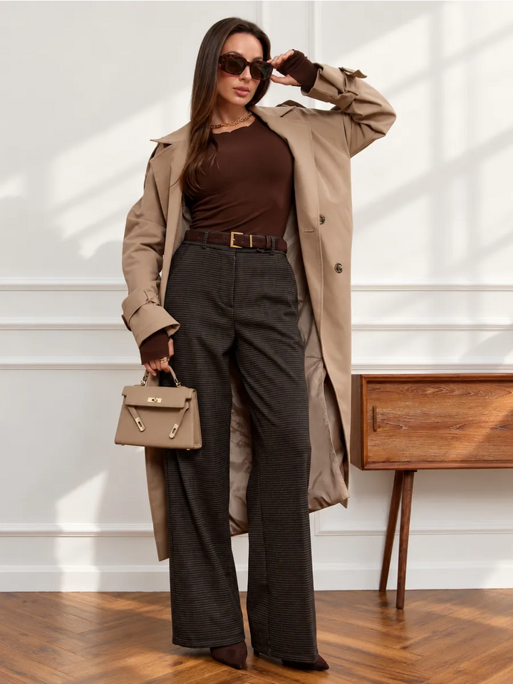 Clémence | Pantalon large chaud en laine