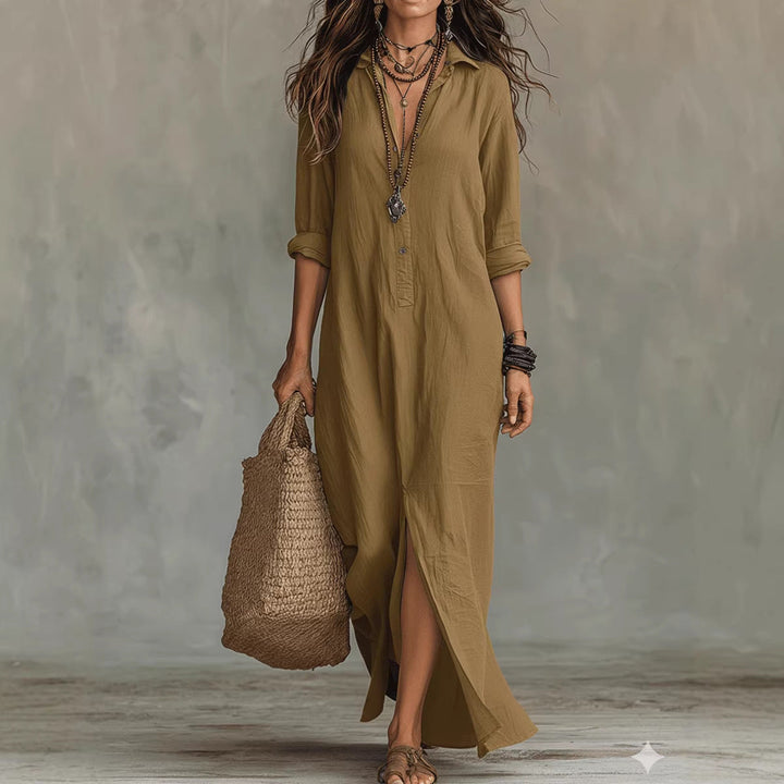 SAULE | Robe Maxi Effortless Silhouette Flatteuse Polyvalente pour un Usage Quotidien