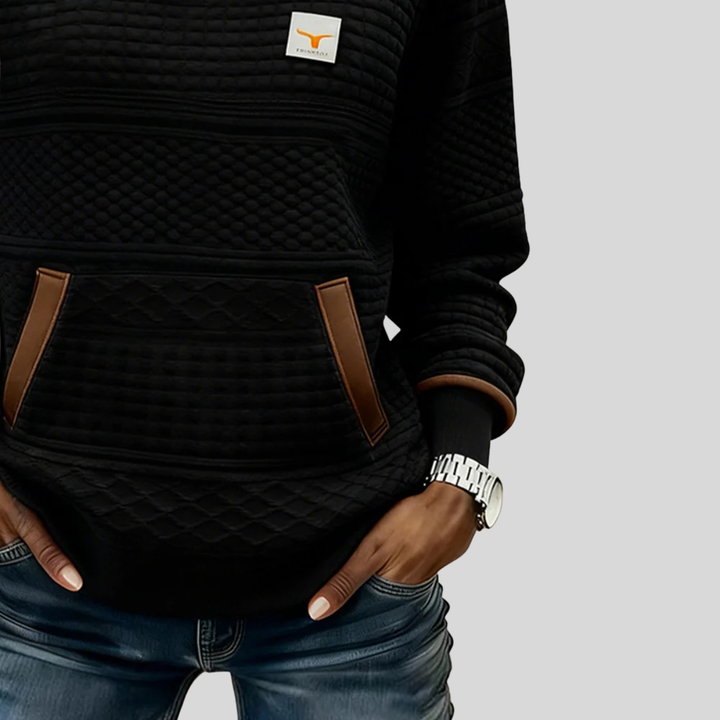 Nathalie™ | Sweat-shirt à col rond en colorblock
