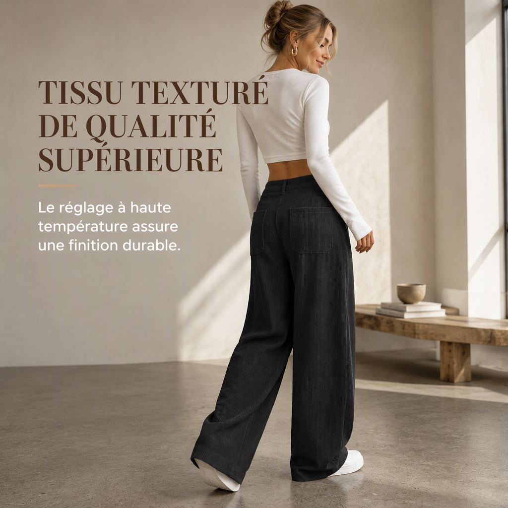 Léna | Pantalon extra-large en velours côtelé