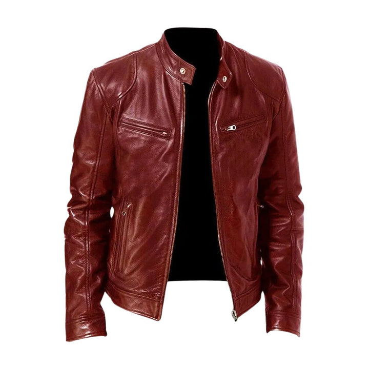 Veste en Cuir Décontractée