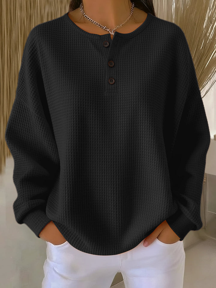 Lucille | Sweat Henley Gaufré