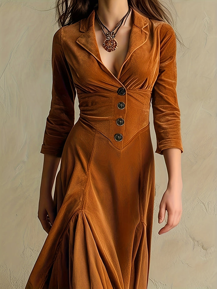 Amabel | Robe Maxi Élégante à Boutons