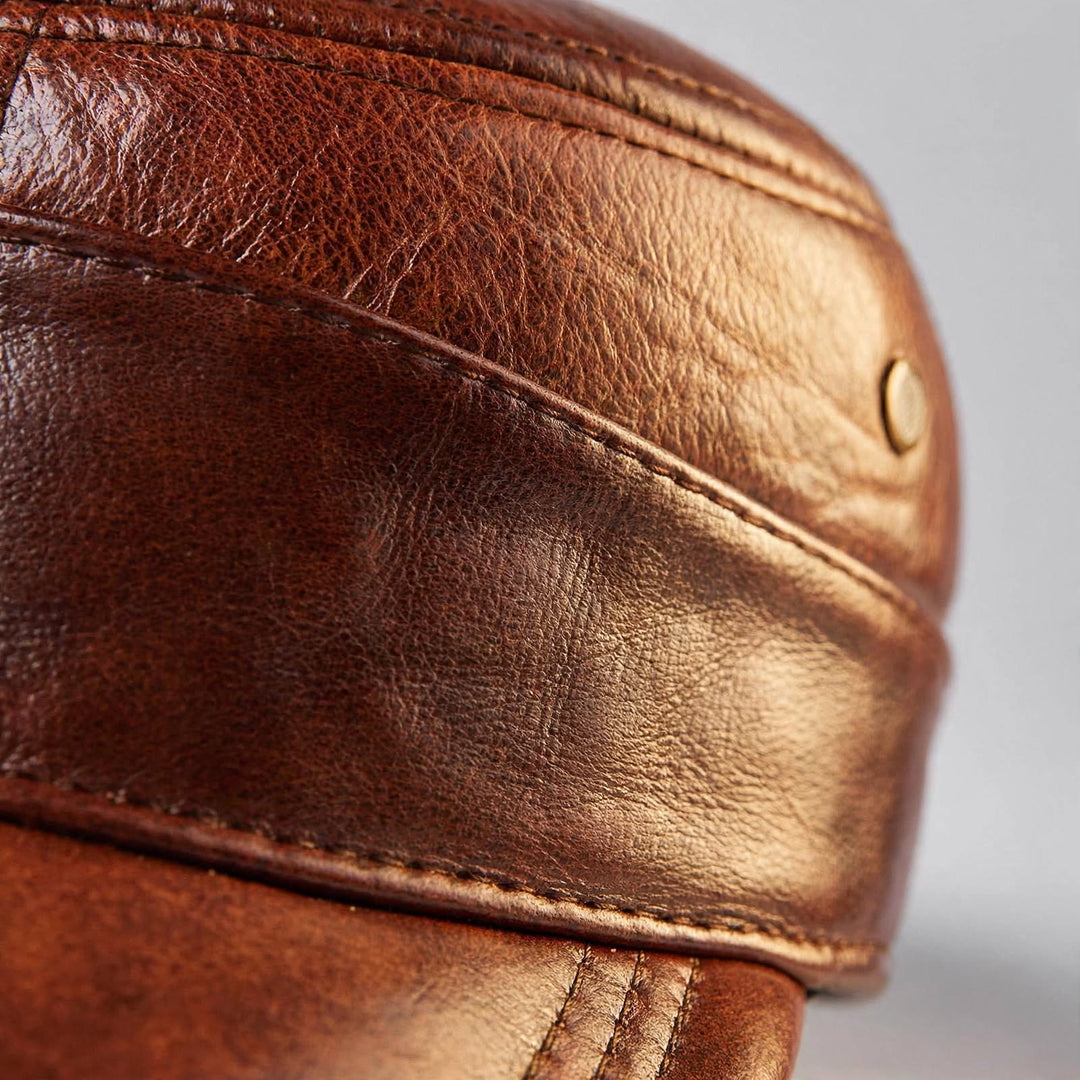 Casquette en cuir Castano