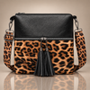 Lilianne | Sac bandoulière léopard à pompons