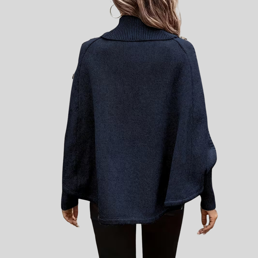 Norelle™ | Pull à col montant en tricot torsadé