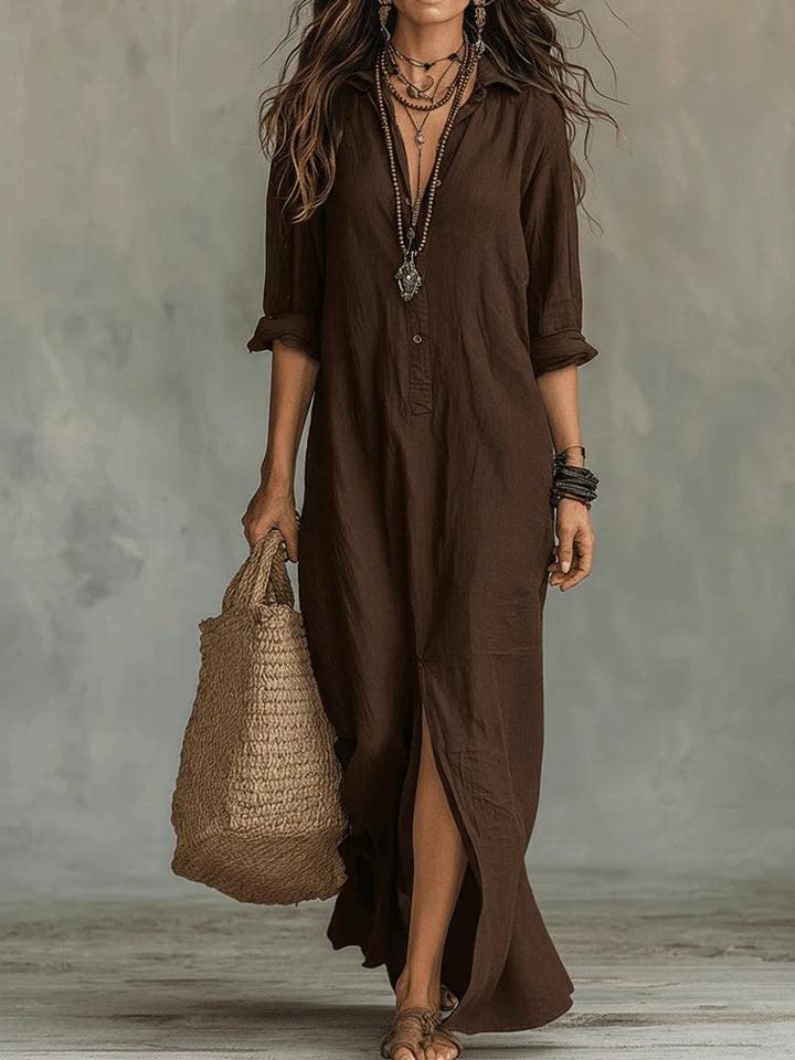 SAULE | Robe Maxi Effortless Silhouette Flatteuse Polyvalente pour un Usage Quotidien