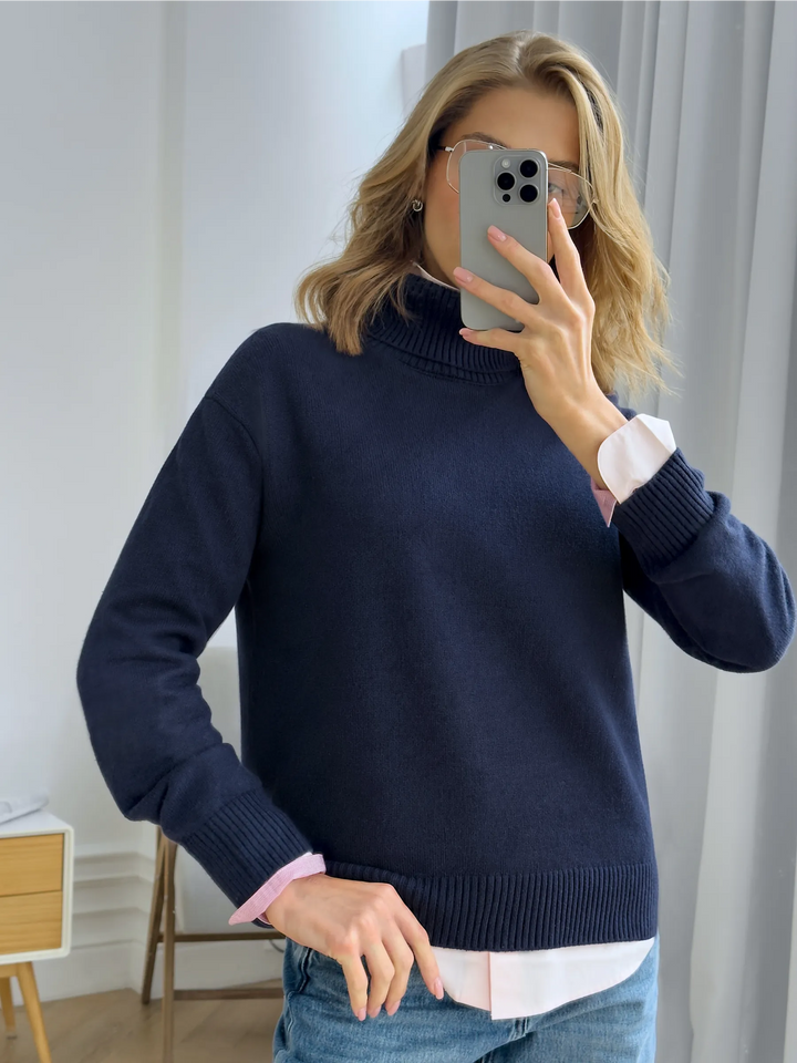 Pull à col roulé oversize chaud