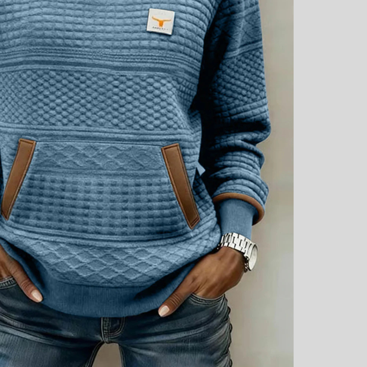 Nathalie™ | Sweat-shirt à col rond en colorblock