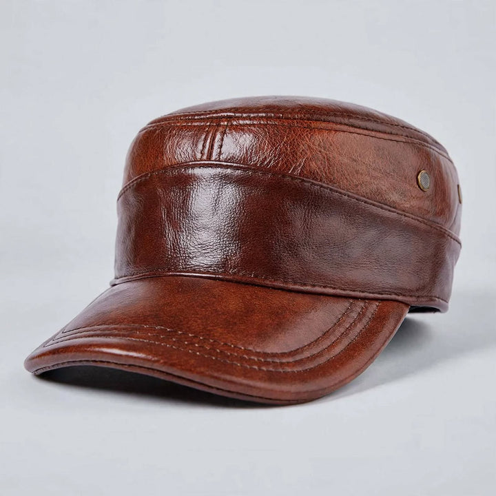 Casquette en cuir Castano