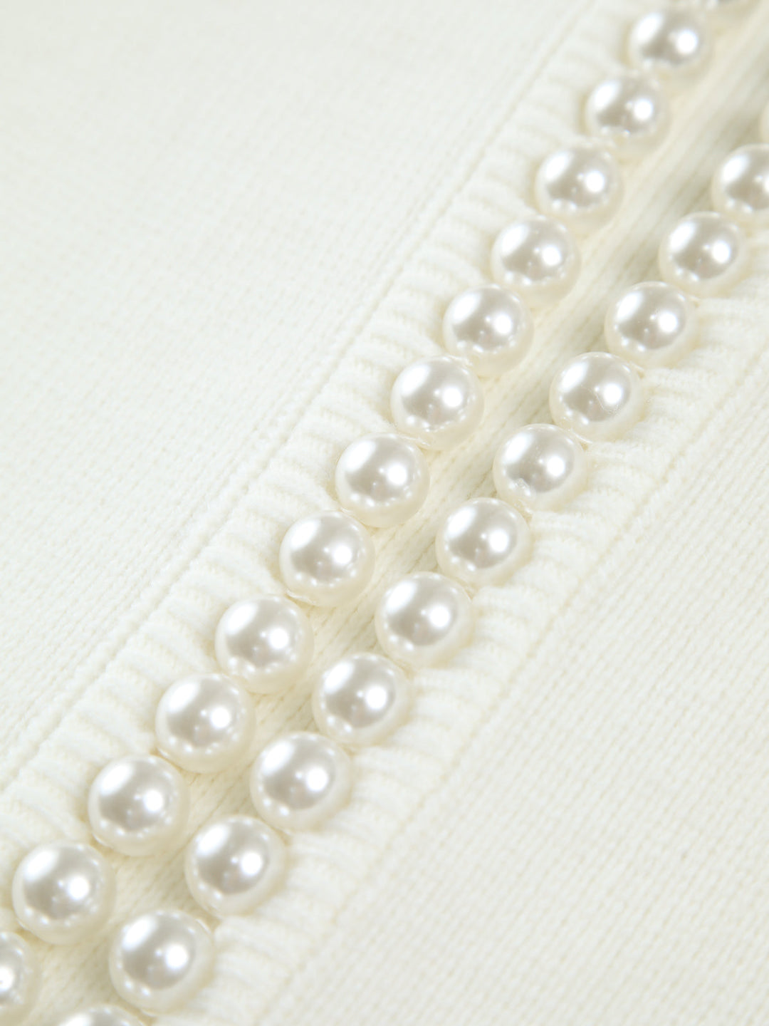 Cardigan à Ourlet Déchiré avec Détails en Perles