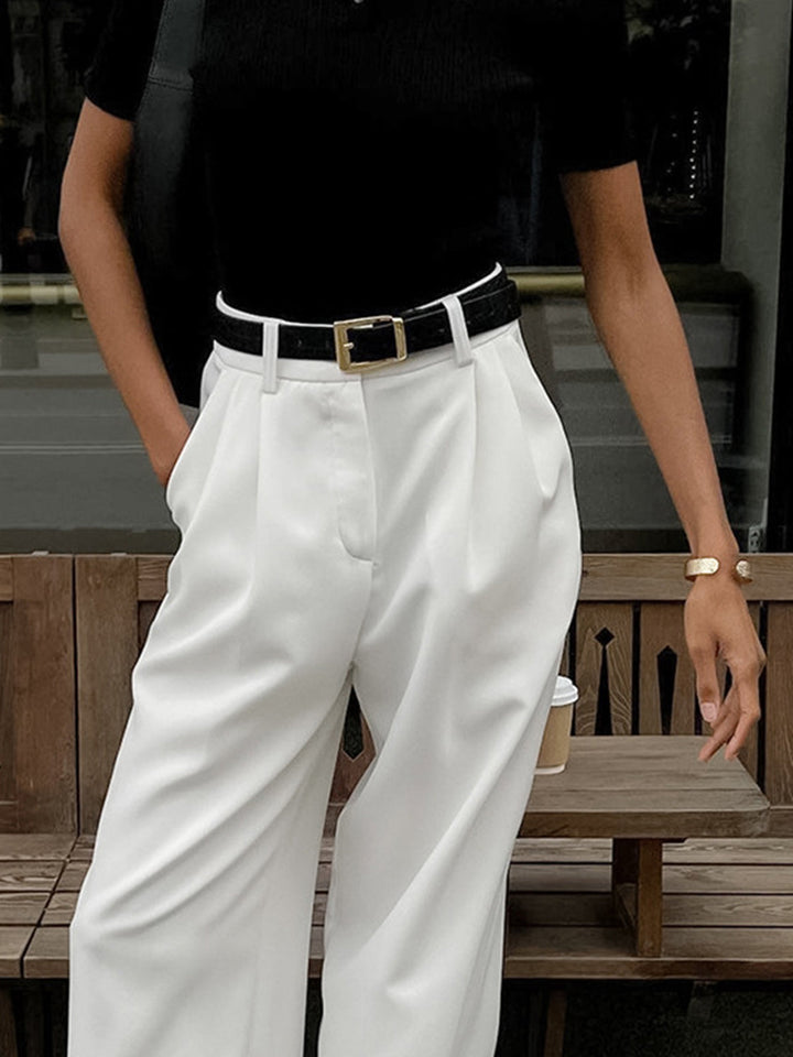 Pantalons larges unis sans ceinture