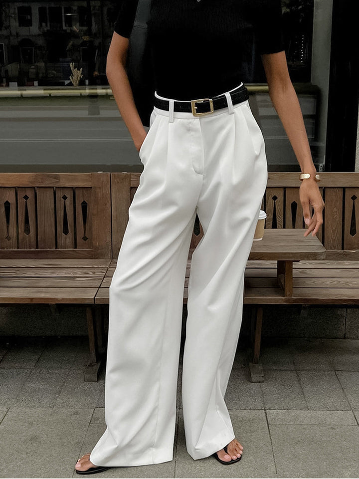 Pantalons larges unis sans ceinture