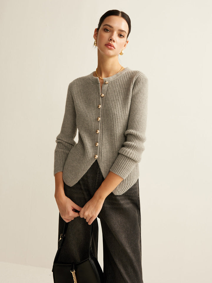 Cardigan à Boutons Abattus