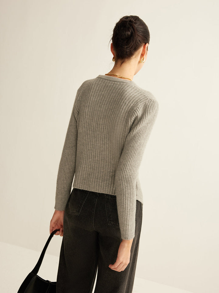Cardigan à Boutons Abattus