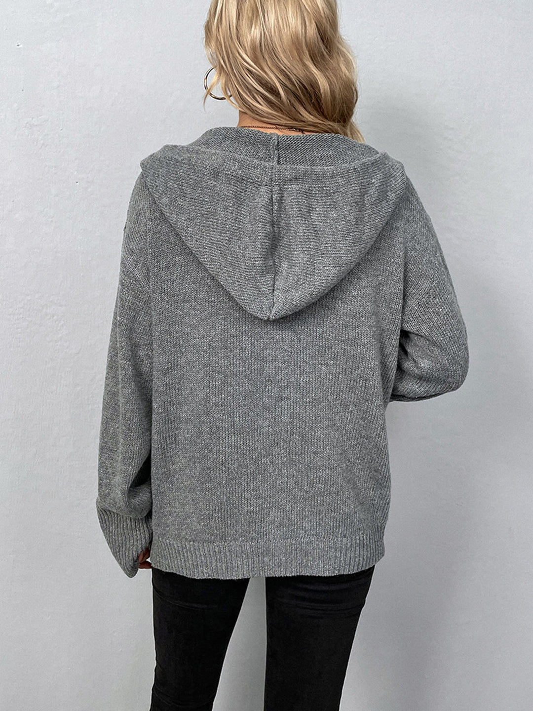 Cardigan à capuche avec cordon de serrage