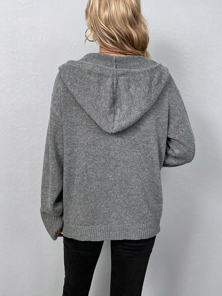 Cardigan à capuche avec cordon de serrage