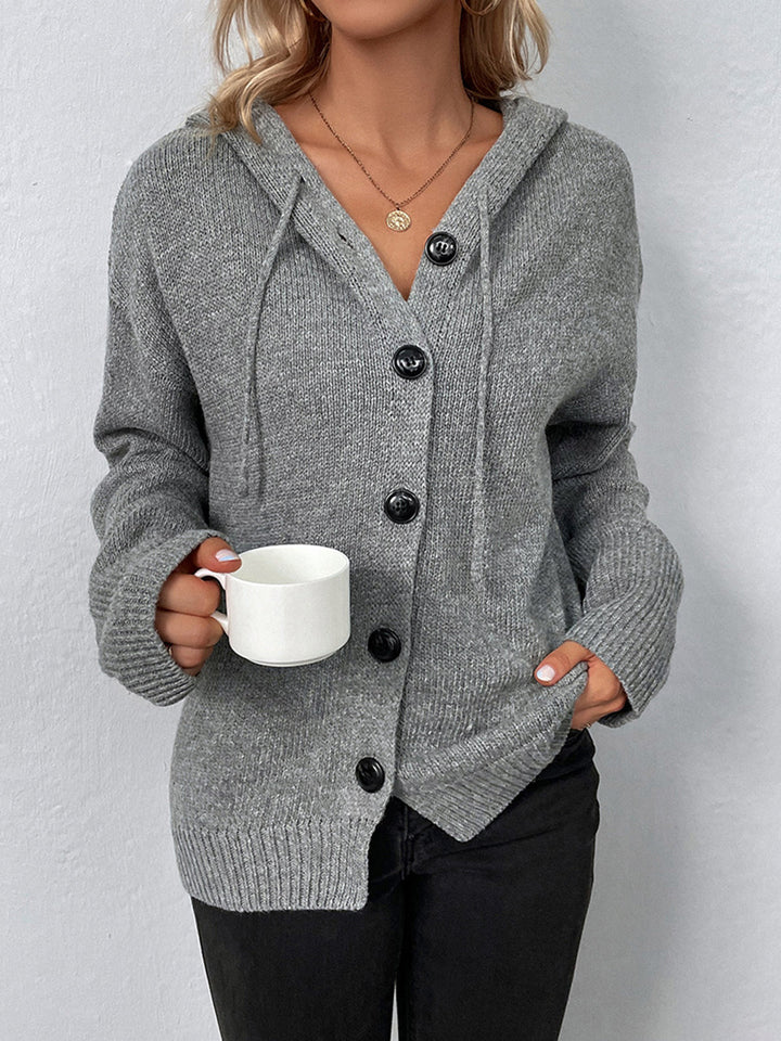 Cardigan à capuche avec cordon de serrage