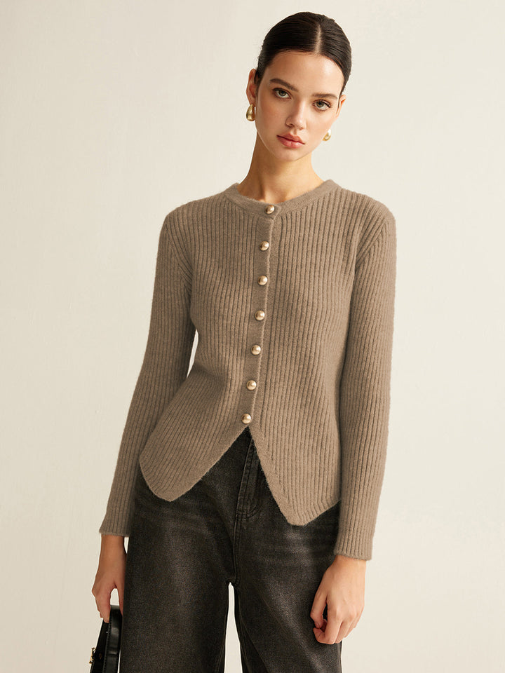 Cardigan à Boutons Abattus