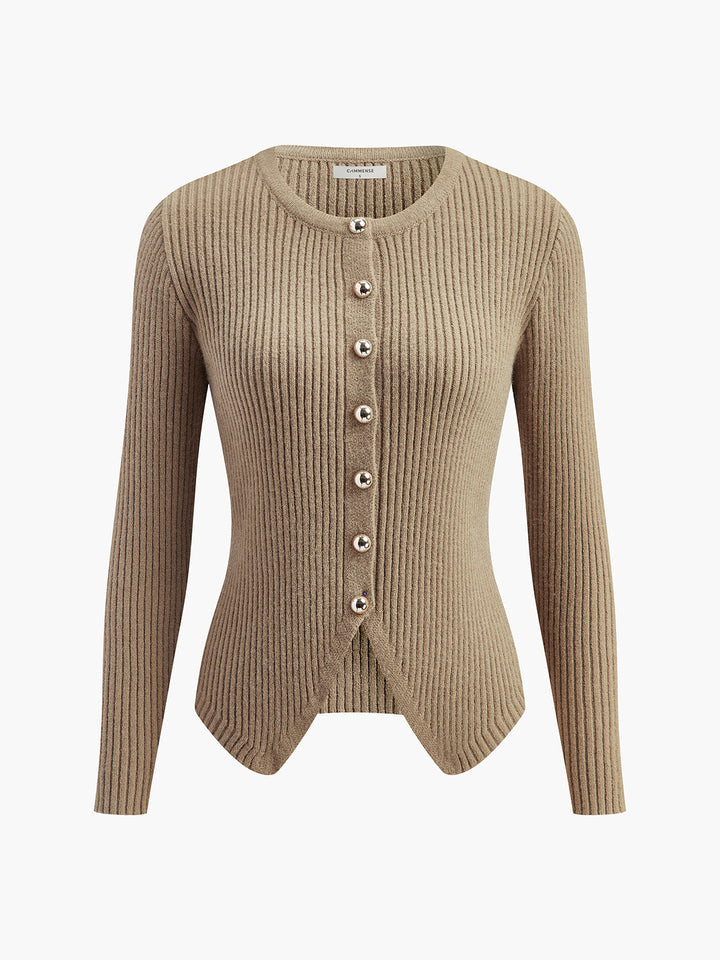 Cardigan à Boutons Abattus