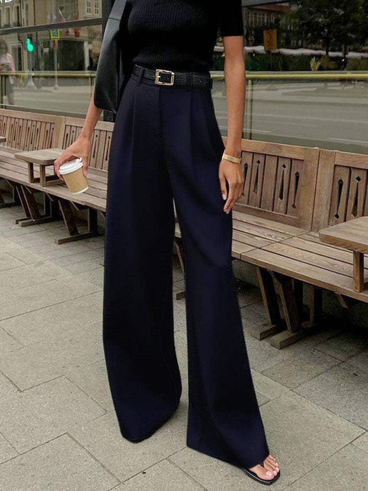 Pantalons larges unis sans ceinture