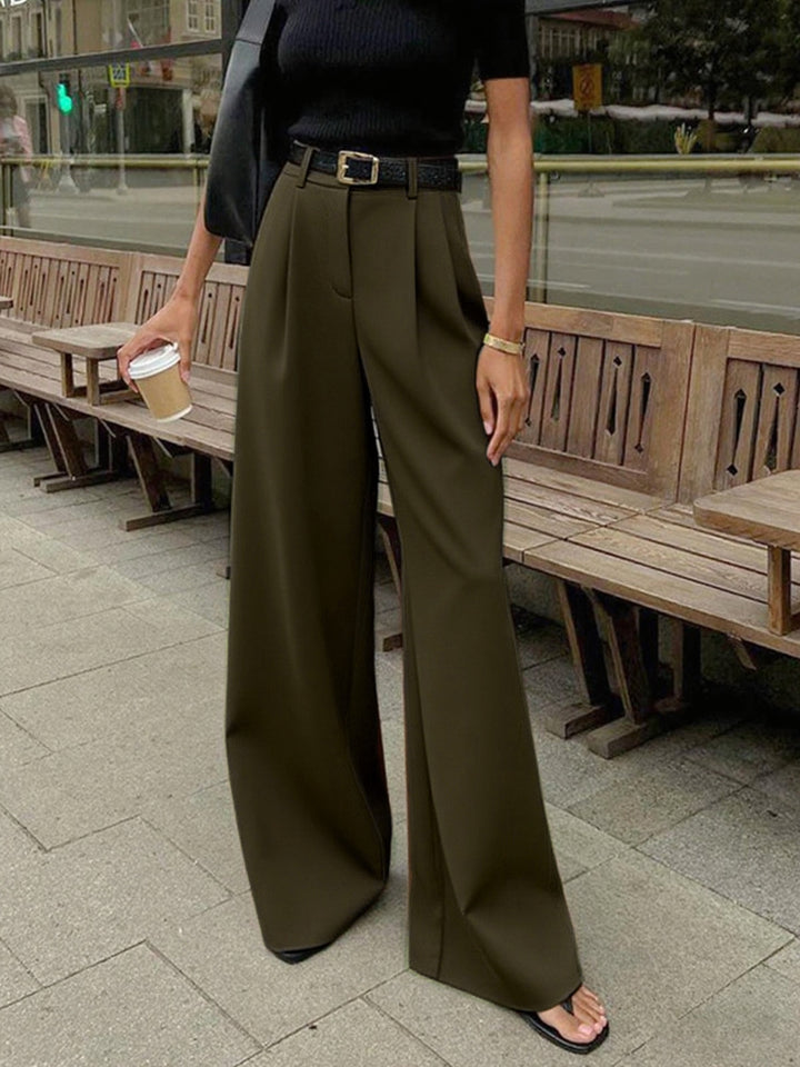 Pantalons larges unis sans ceinture