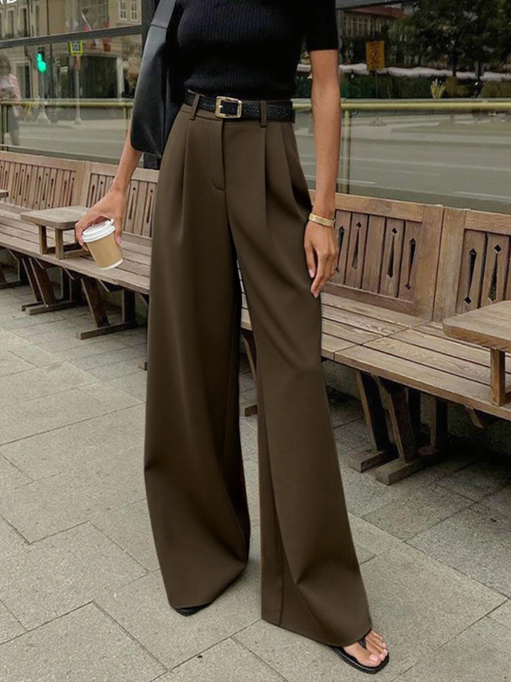 Pantalons larges unis sans ceinture