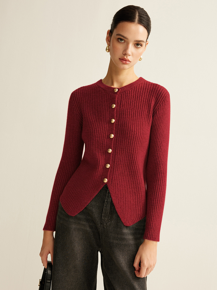 Cardigan à Boutons Abattus