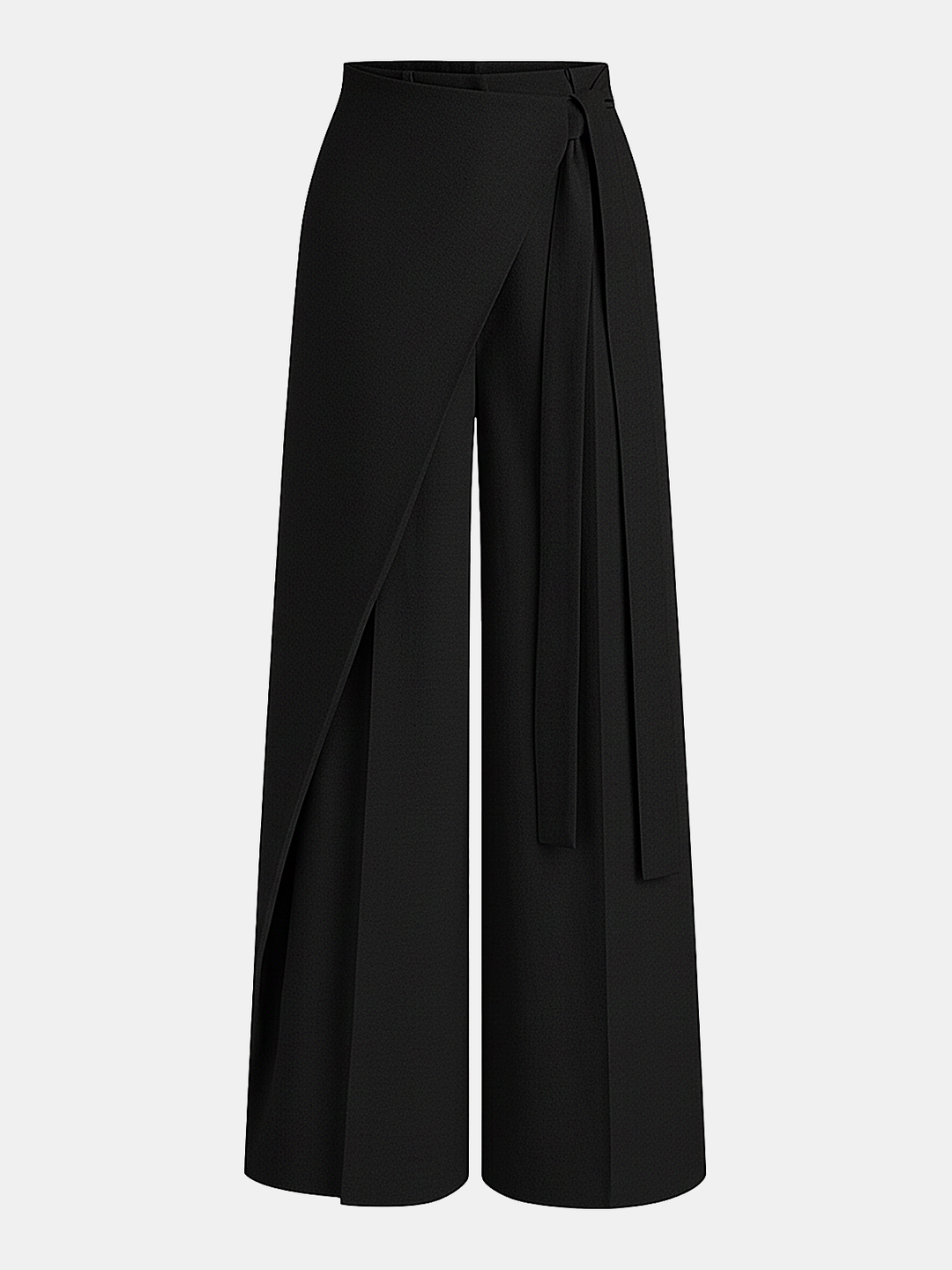 Pantalon large à taille asymétrique