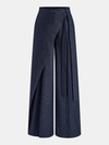Pantalon large à taille asymétrique