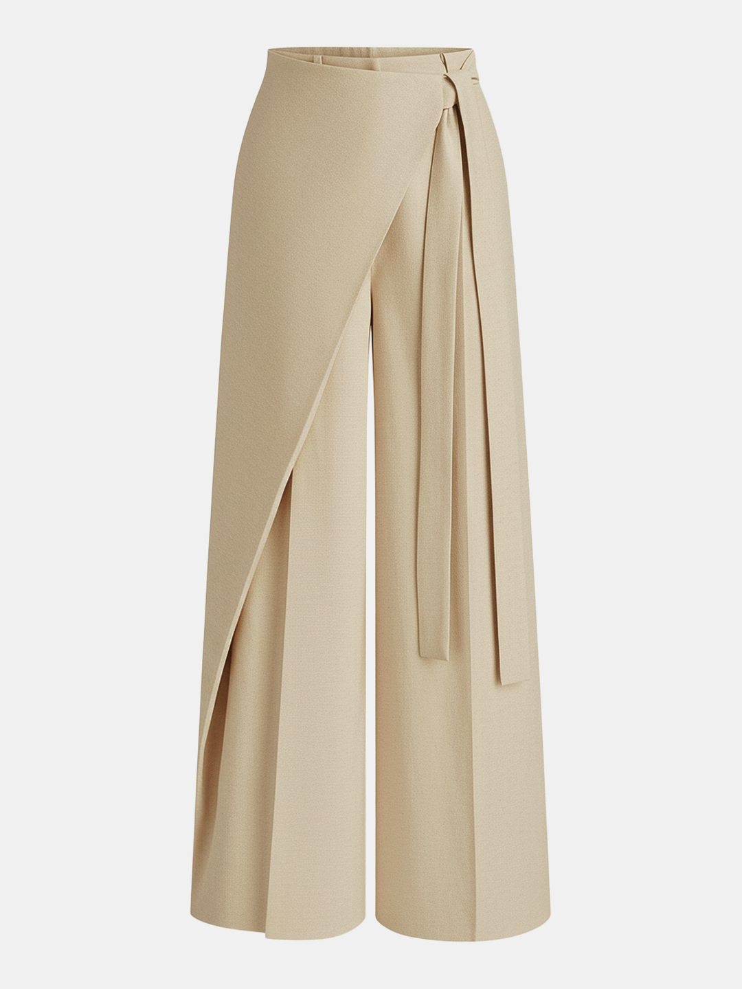 Pantalon large à taille asymétrique