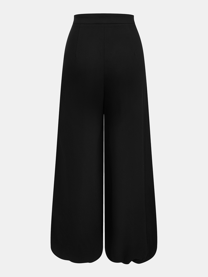 Pantalon large à superposition asymétrique