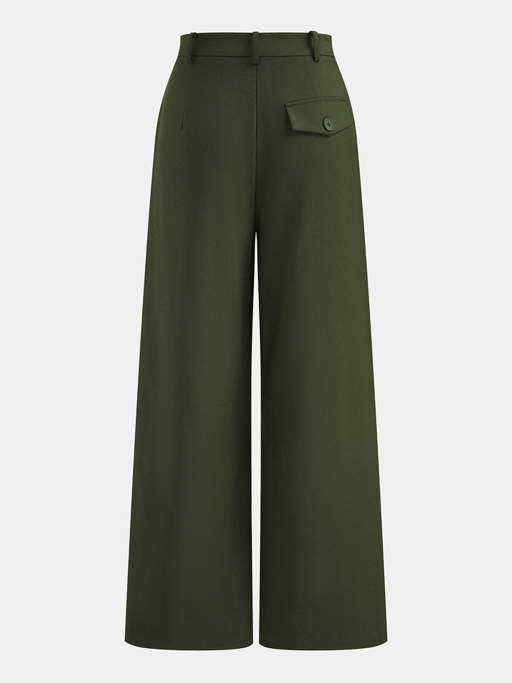 Pantalons larges à taille croisée