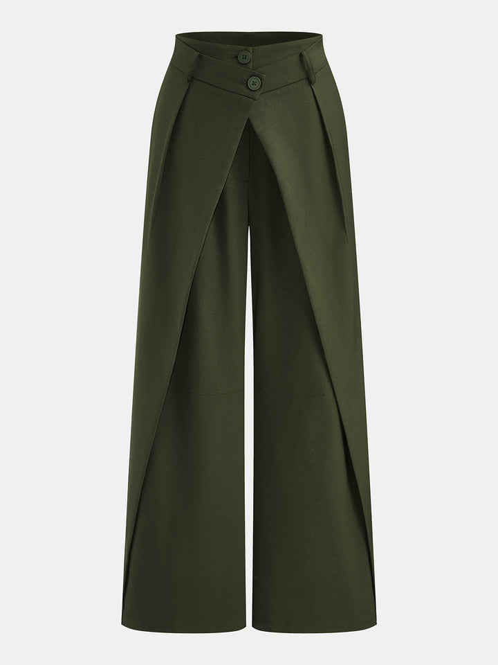 Pantalons larges à taille croisée
