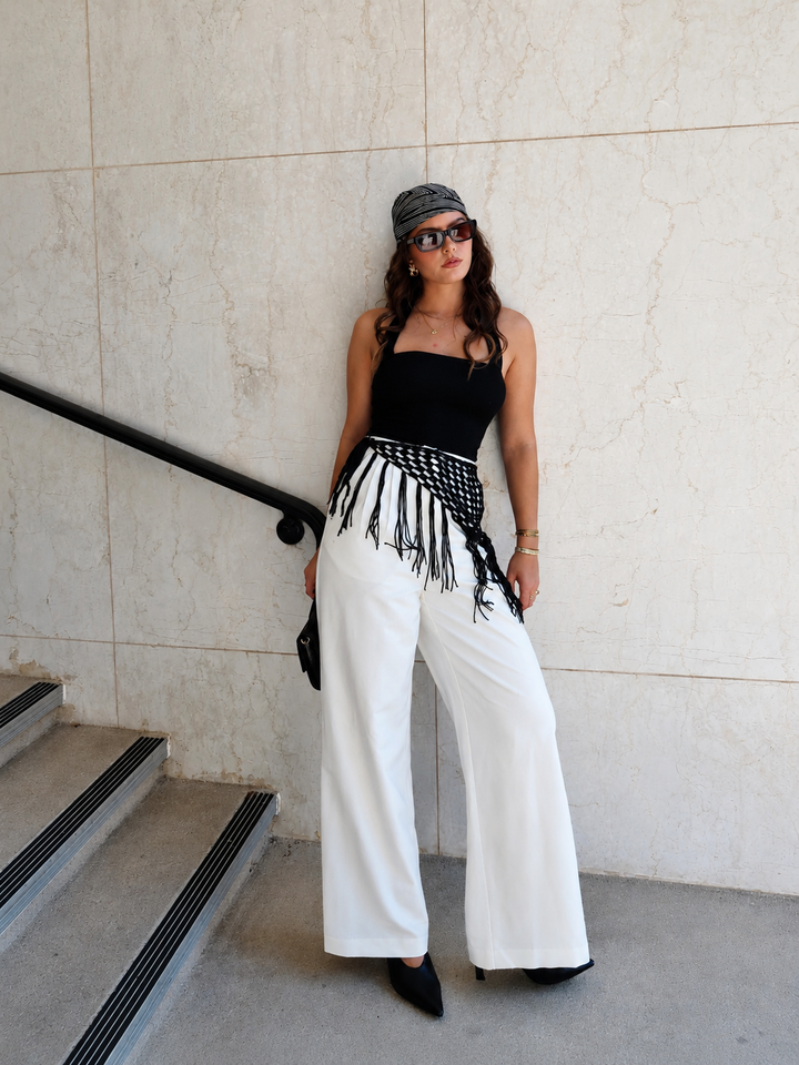 Pantalons larges unis sans ceinture