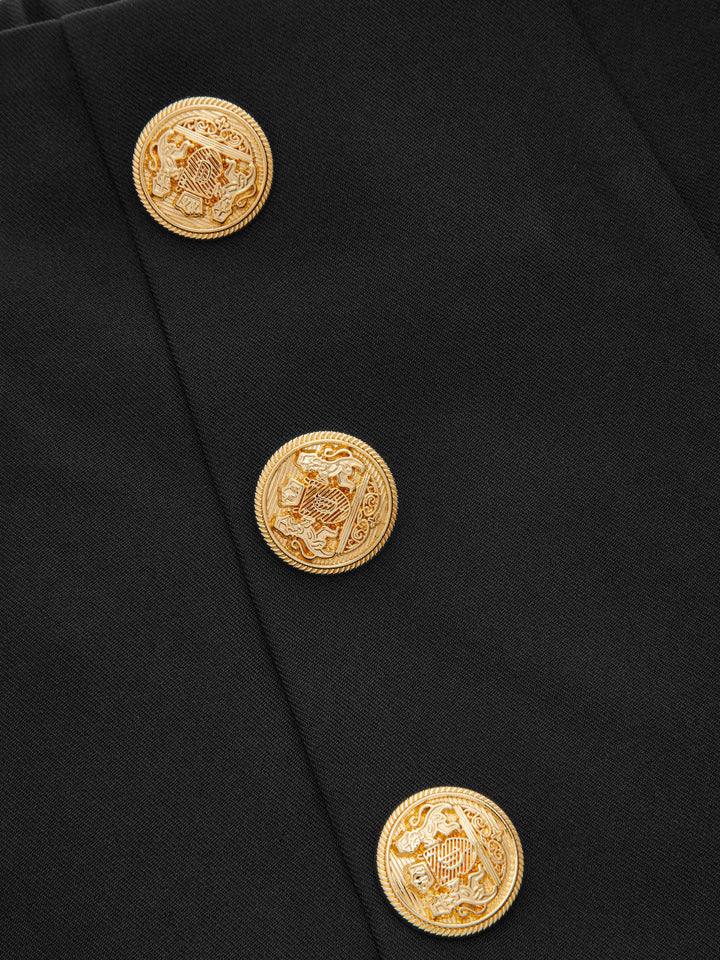 Pantalons Droits Plissés en Métal